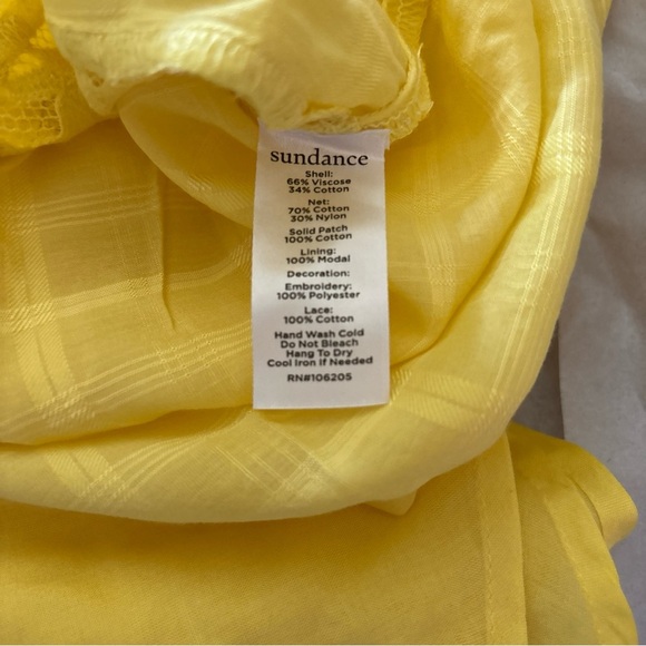 NWT Sundance Yellow Lace Blouse Garbo - Picture 5 of 5
